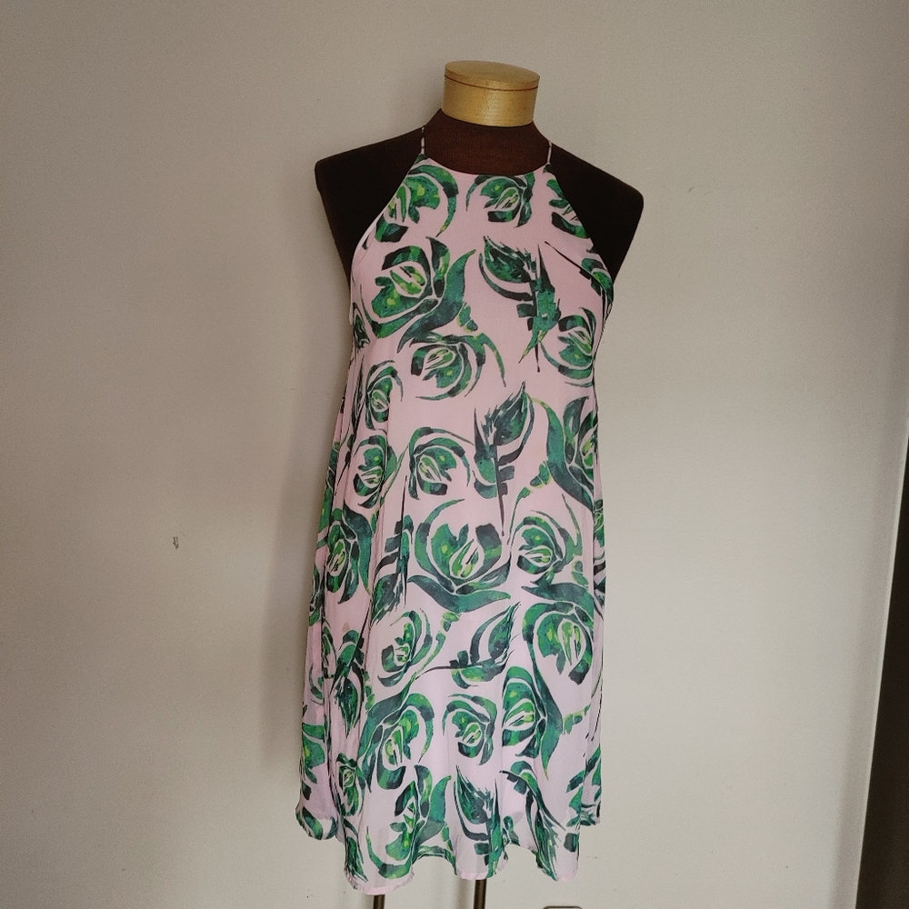 Everly Palm Tree sleeveless Dress women's size small